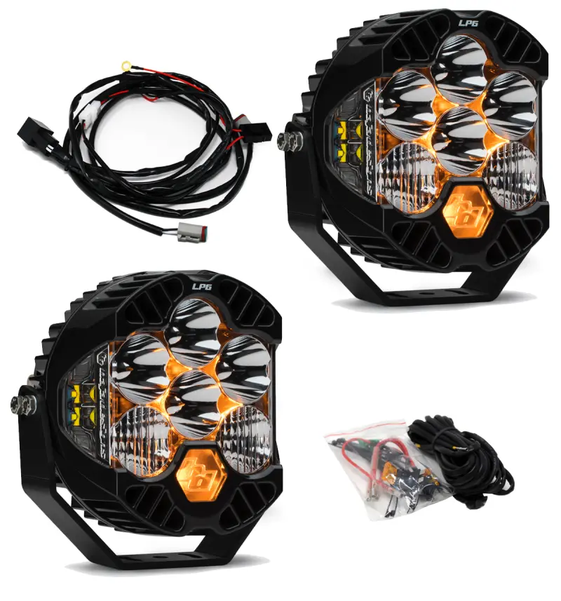 Baja Designs Jeep Jl/Jt Rubicon Steel Bumper Led Light Kit Lp6 1