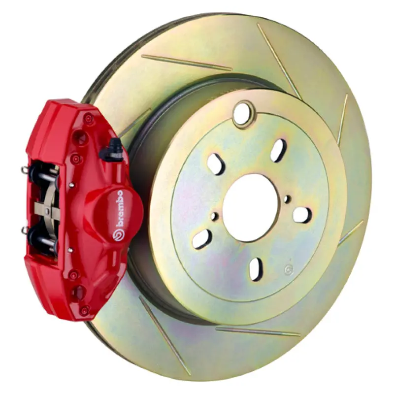 Brembo 12-16 Frs Exc W/ Elec Park Brake Rr Gt Bbk 2 Pis Cast 2Pc 316 X20 1Pc Rtr Slot Type1-Red 1