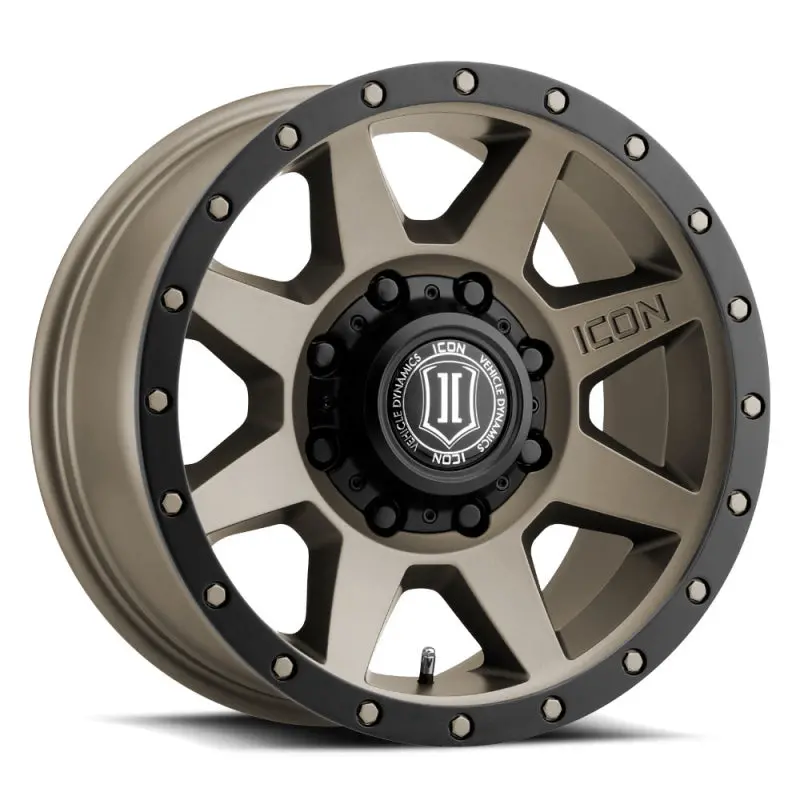 Icon Rebound 17X8.5 8X170 6Mm Offset 5In Bs 125Mm Bore Titanium Wheel 1
