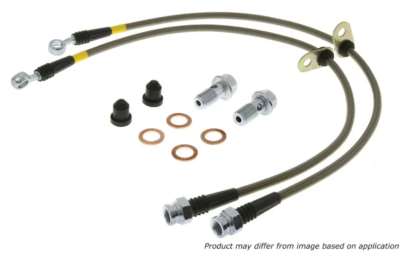 Stoptech 12-16 Ford Fiesta Stainless Steel Rear Brake Lines 2
