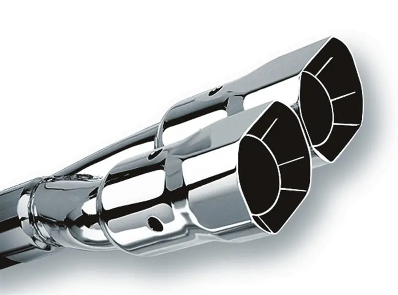 Borla Universal Polished Tip Dual Square Angle-Cut Intercooled (Inlet 2 1/2In. Outlet 2 7/8 X 3 3/8I 1