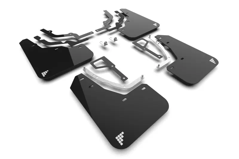 Rally Armor 25-26 Hyundai Ioniq 5 N Black Ur Mud Flap Silver Battery Logo 1