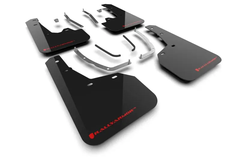 Rally Armor 25-26 Hyundai Tucson Ice Xrt Black Ur Mud Flap - Red Logo 1