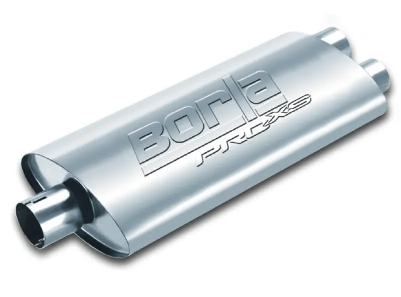 Borla Universal Center/Dual Oval 3In In / 2.5In Out 19In X 4In X 9.5In Notched Pro-Xs Muffler 2