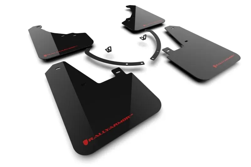 Rally Armor 24-26 Hyundai Santa Fe Black Mud Flap W/Red Logo 1