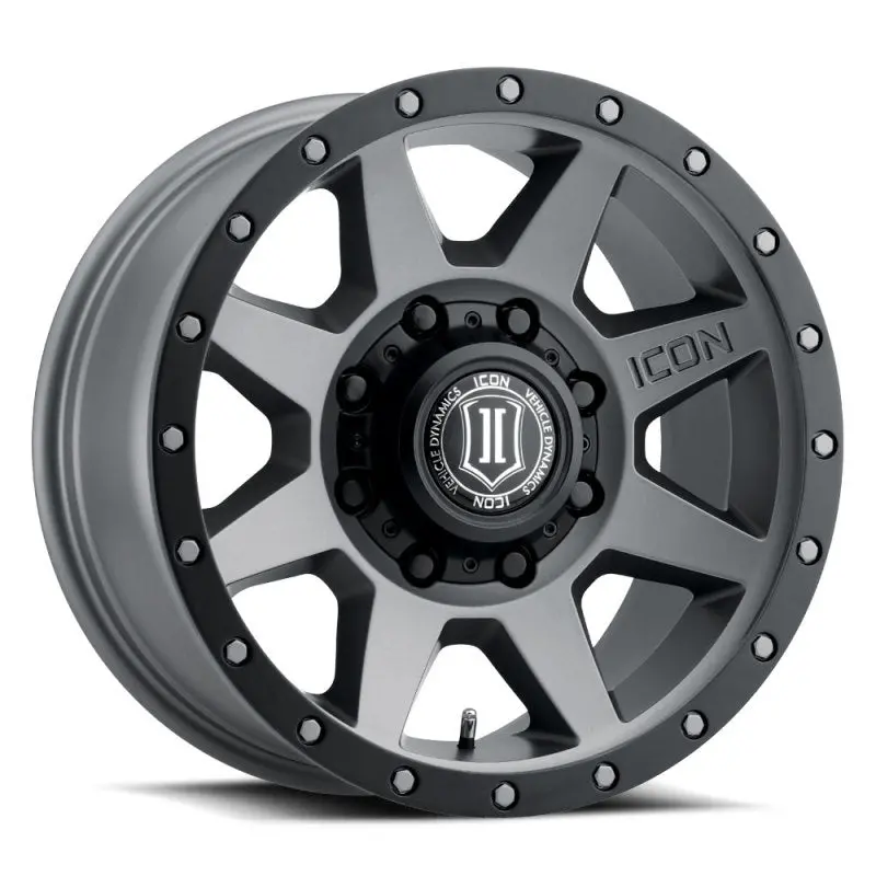Icon Rebound 17X8.5 8X6.5 13Mm Offset 5.25In Bs 121.4Mm Bore Titanium Wheel 1