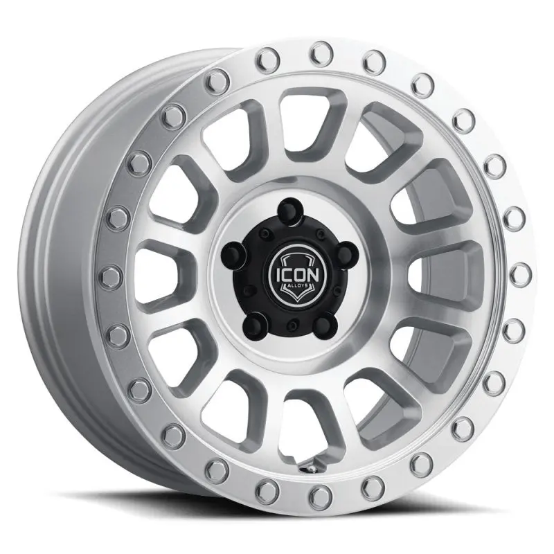 Icon Hulse 17 X 8.5 6 X 5.5 0Mm Offset 4.75In Bs Silver Machined 1
