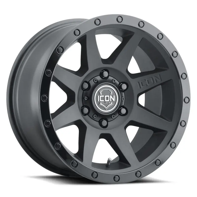 Icon Rebound 17X8.5 5X150 25Mm Offset 5.75In Bs 110.1Mm Bore Double Black Wheel 1
