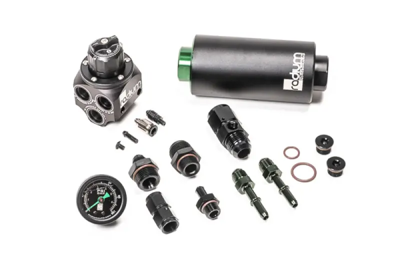Radium Engineering 01-06 Bmw E46 M3 Fuel Pressure Regulator & Fuel Filter Kit W/ Microglass Filter 1