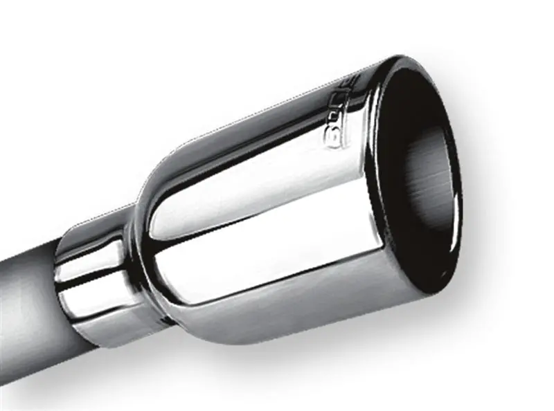 Borla 2.25In Inlet 3.19In Round Rolled Angle Cut Outlet X 5In Long Embossed Tip 2