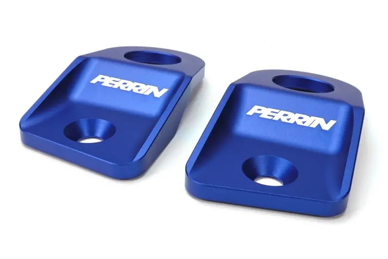 Perrin 15-21 Subaru Wrx/Sti / 13-17 Crosstrek / 12-16 Impreza Upper Radiator Bracket Set - Blue 2