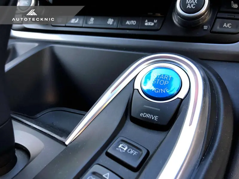 Autotecknic Royal Blue Start Stop Button - Bmw I8 2