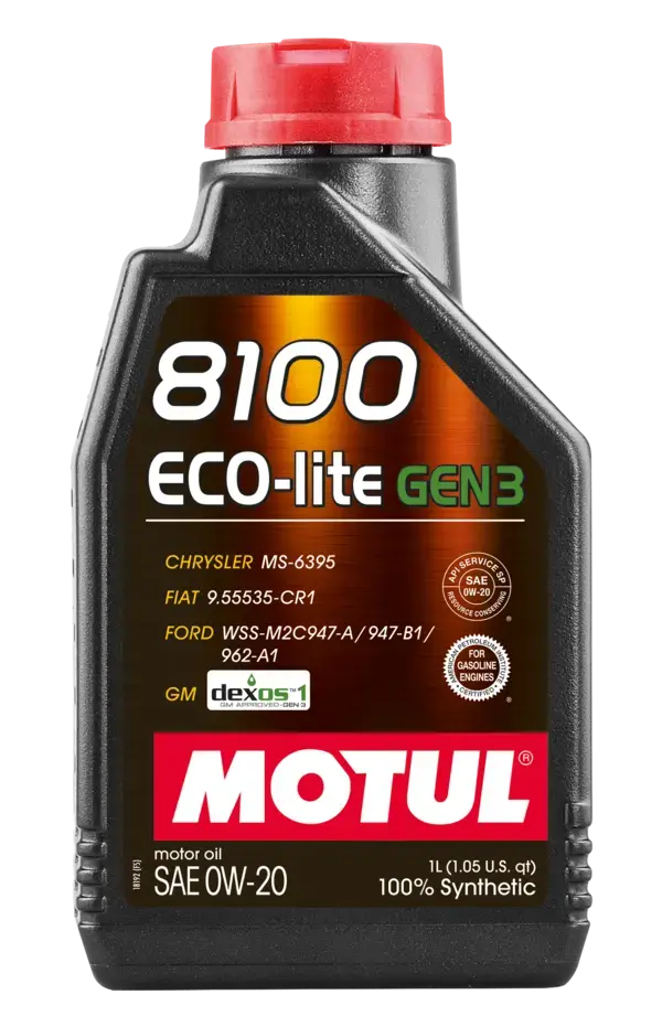 Motul 8100 Eco-Lite Gen3 0W-20 1L 111363 1
