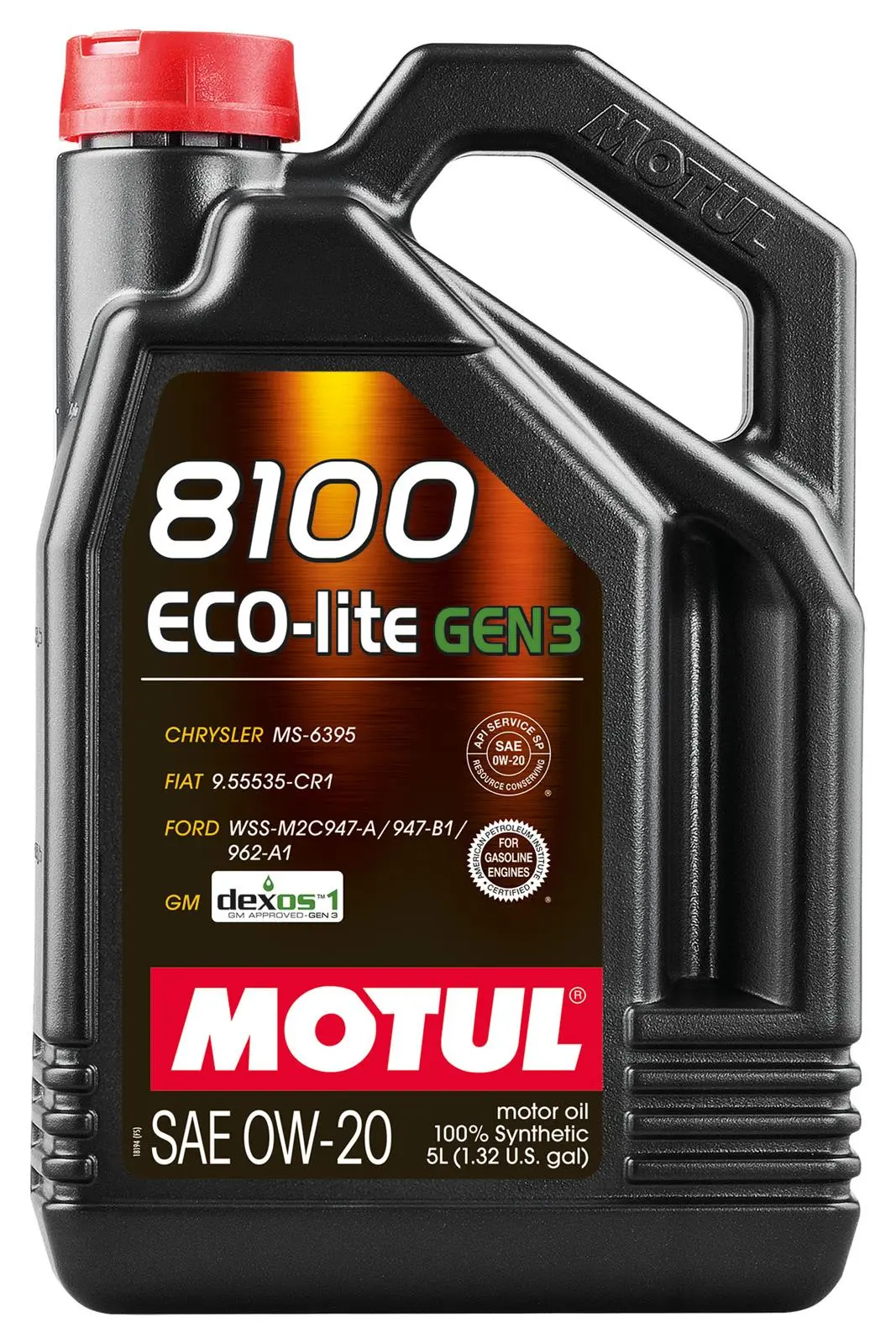 Motul 8100 Eco-Lite Gen3 0W-20 5L 111364 1