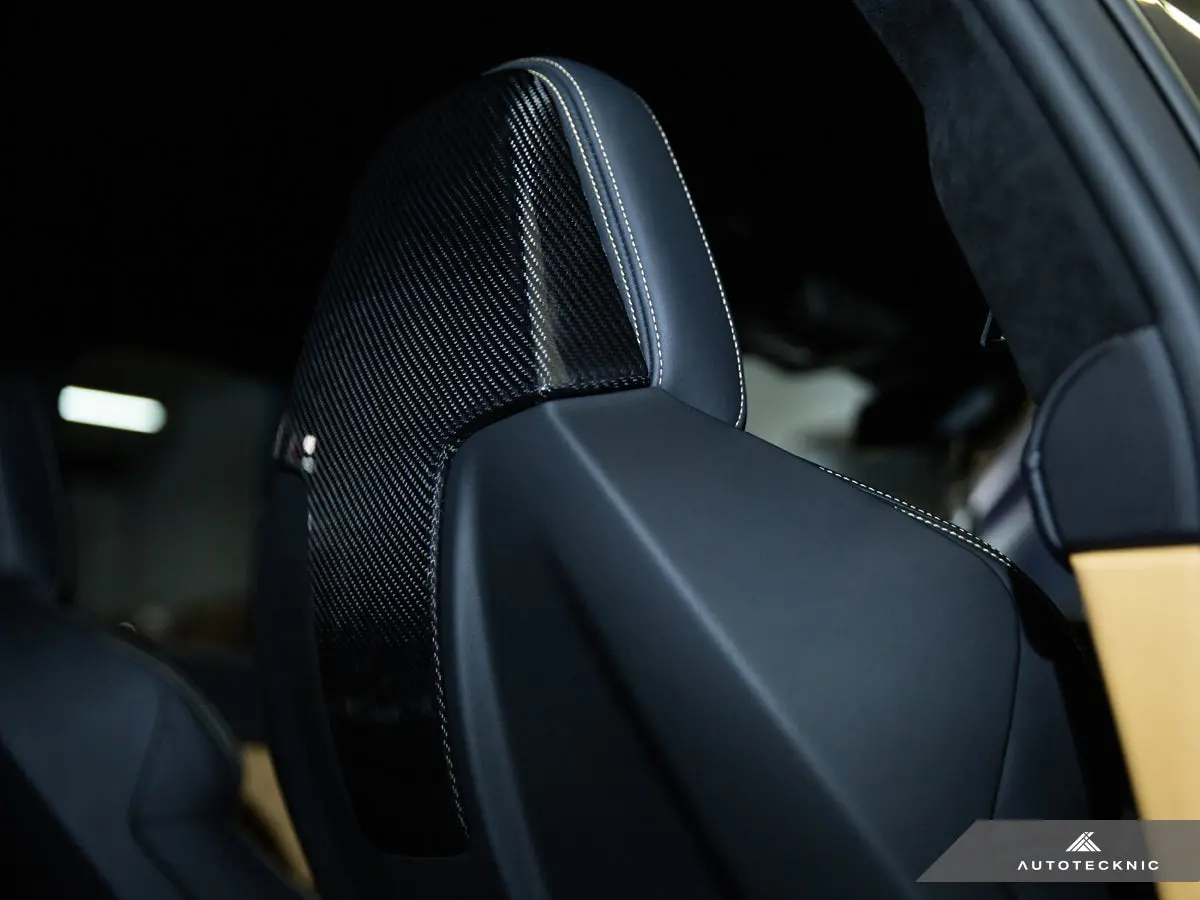 Autotecknic Dry Carbon Seat Back Cover Set - F91/ F92/ F93 M8 3