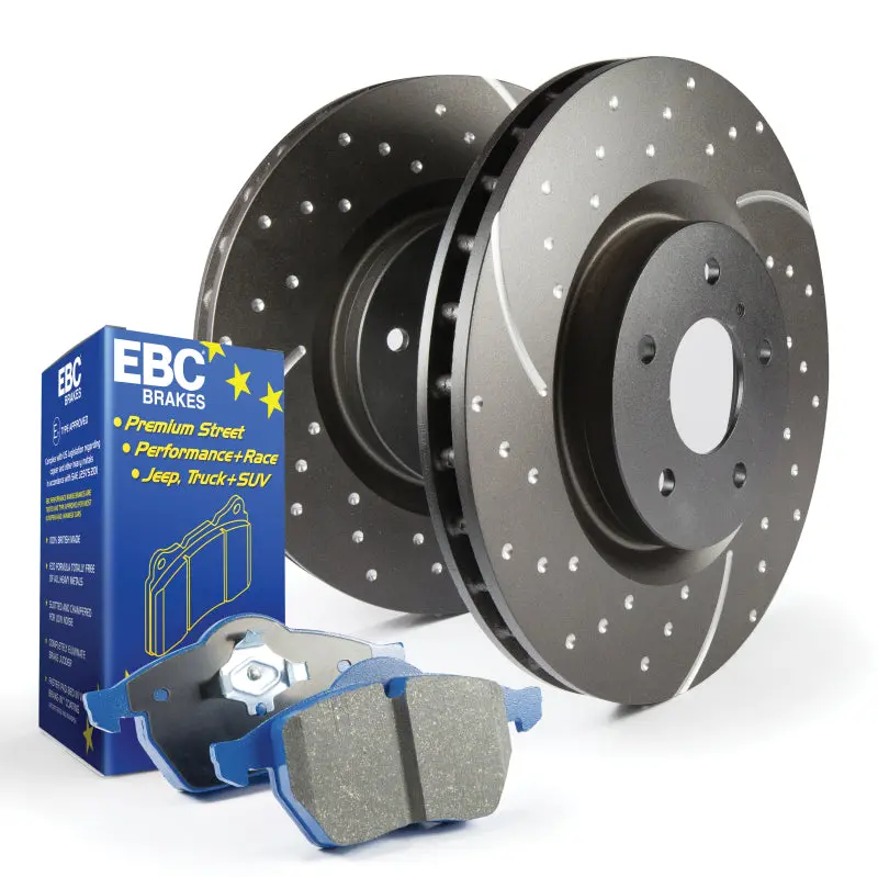 Ebc Street Spec S6 Brake Kit – Bluestuff Pads + Gd Drilled & Slotted Rotors 1