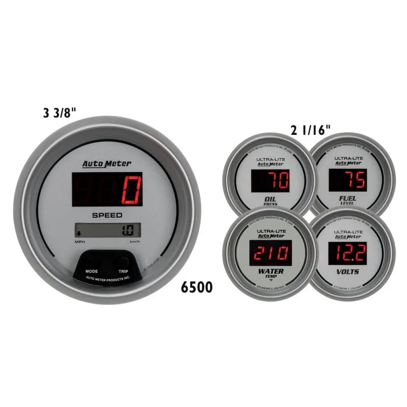 Autometer Ultra-Lite Digital 5 Piece Set 1