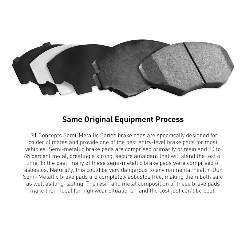 R1 Semi-Metallic Front Brake Pads For 1998–2012 Dodge Atos (Mexican Market) 1