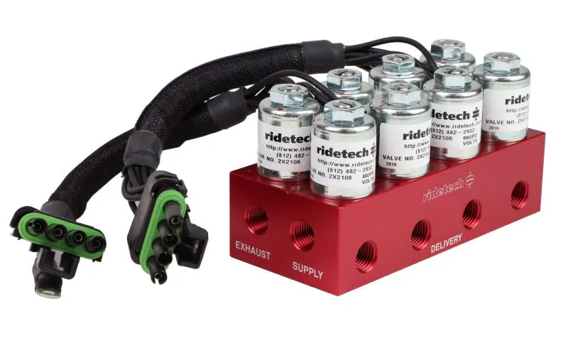 Ridetech Ridepro 4-Way Solenoid / Air Valve Block Fittings Not Included 1