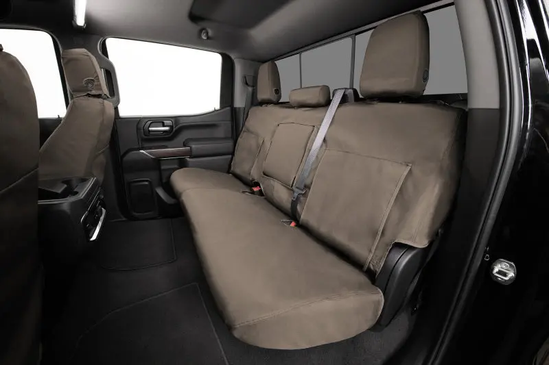 Covercraft Seatsaver Waterproof Seat Covers — Custom Fit For 2010–2021 Dodge Ram Second Row, Taupe 1