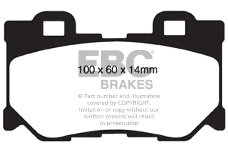 Ebc Yellowstuff High-Performance Rear Brake Pads For 2008–2013 Infiniti Fx50 (5.0L V8) 1