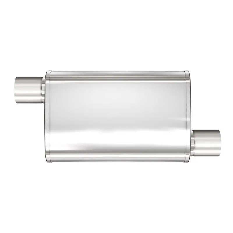 Magnaflow Turboback Muffler – Stainless Steel, 4" Inlet X 9" Outlet, 14" Length, 3" Tip, 3.0" Core 1