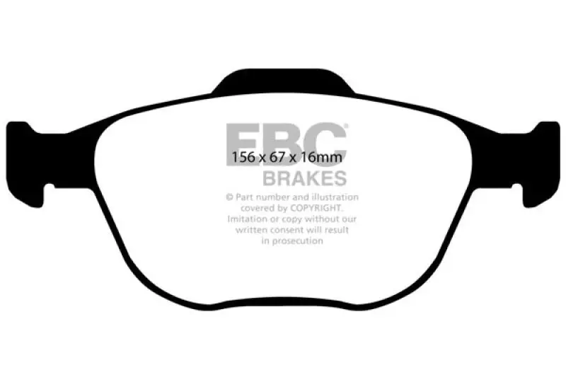 Ebc 02-04 Ford Focus 2.0 Svt Yellowstuff Front Brake Pads 1