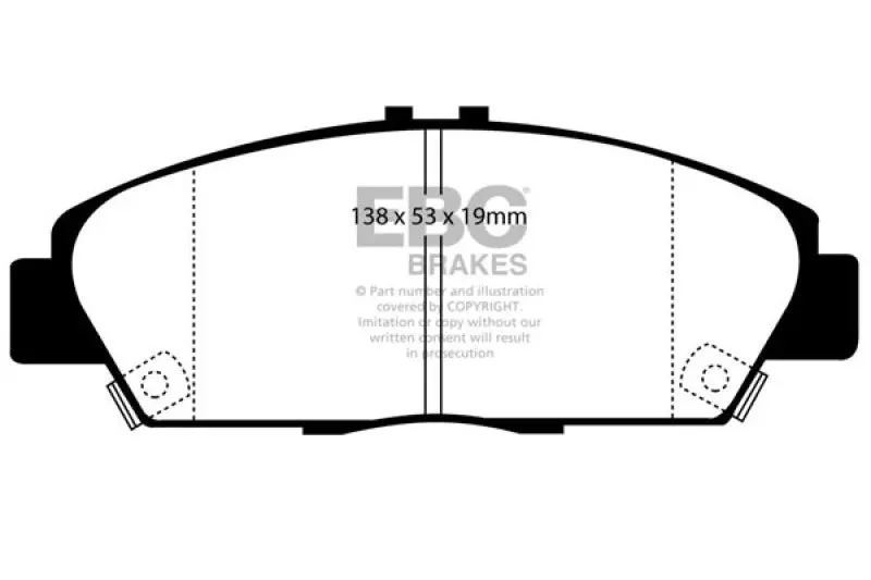 Ebc Ultimax2 Front Brake Pads For 1992–1996 Honda Prelude 2.2L 1