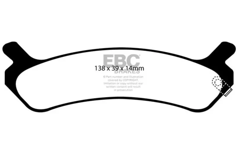 Ebc 89-94 Hyundai Sonata 3.0L Yellowstuff Rear Brake Pads 1