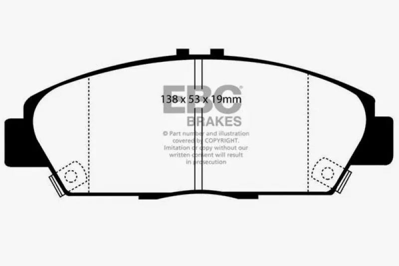 Ebc Ultimax2 Front Brake Pads For 1992–1996 Honda Prelude 2.2L 2