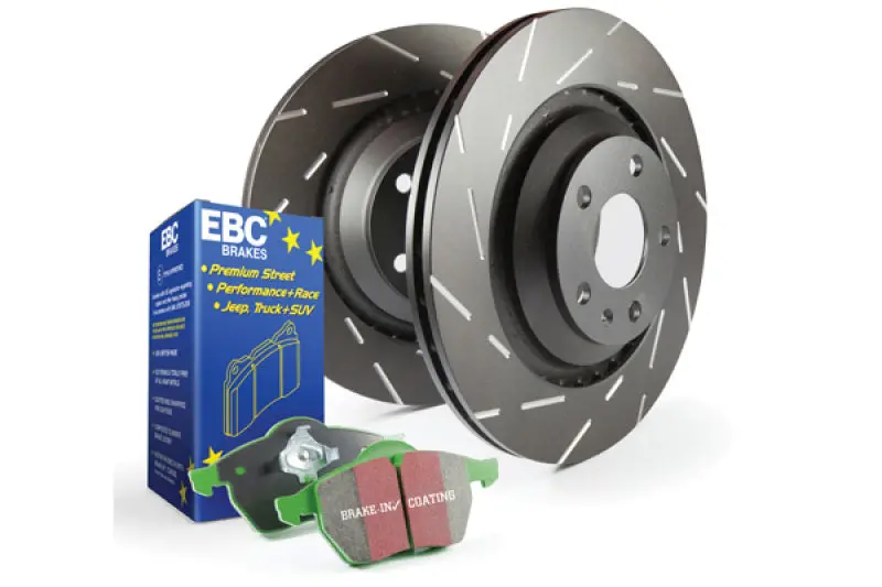 Ebc Greenstuff Street Performance Brake Kit – S2 Pads And Usr Drilled Rotors 1