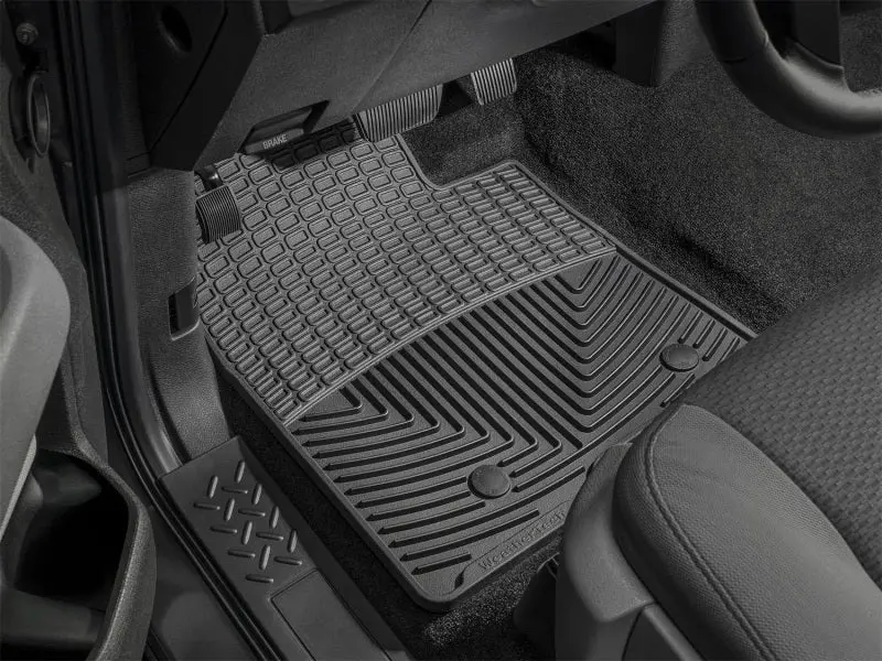 Wt Rubber Floor Mats – Front Row – Matte Black Durable Design 1