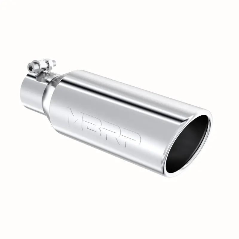 Mbrp Universal Clampless Exhaust Tip — 4-Inch Od, 2.5-Inch Inlet, 12-Inch Angled Cut, T304 Stainless Steel 1