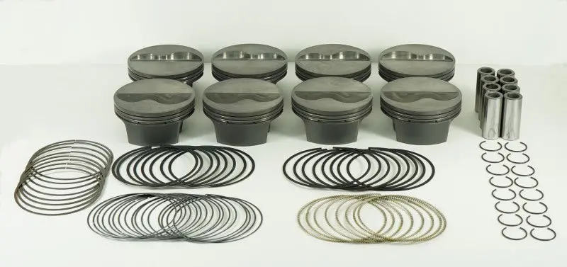 Mahle Ms Forged Piston Set For Small-Block Chevy — 361Ci, 4.050-Inch Bore, 3.5-Inch Stroke, 5.7-Inch Rod, 0.927-Inch Pin, -8Cc Dish, 12.1:1 Cr 1