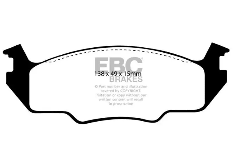 Ebc Greenstuff Front Brake Pads For 1980–1984 Volkswagen Golf Mk1 1.6L 1