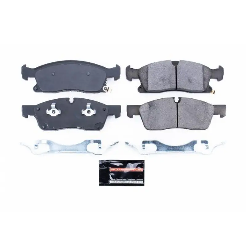 Power Stop Z23 Evolution Sport Brake Pads — Front Axle, Includes Hardware, For 2017 Dodge Durango 1