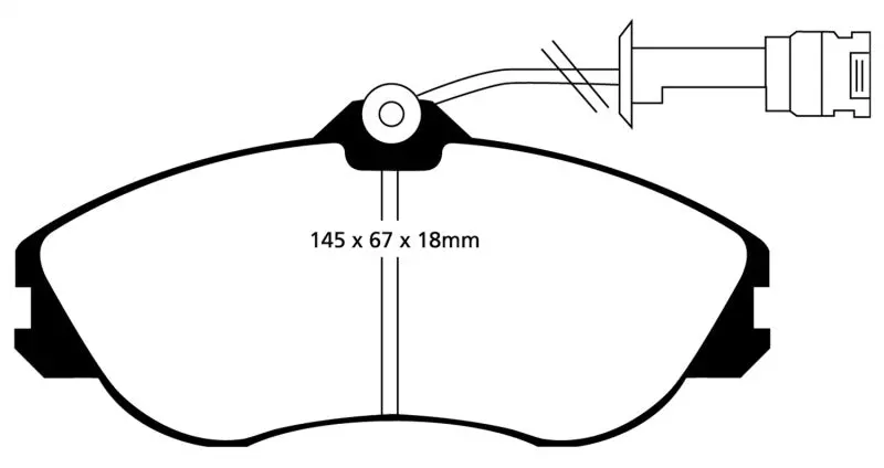 Ebc Yellowstuff High-Performance Front Brake Pads For 1991–1992 Audi 100 Quattro 2.3L (Girling System) 1