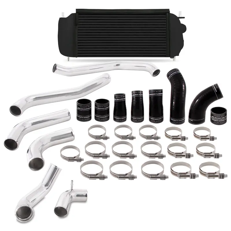 Mishimoto Ecoboost Performance Intercooler Kit For 2017+ Ford F-150 3.5L — Black Core, Polished Pipes 1