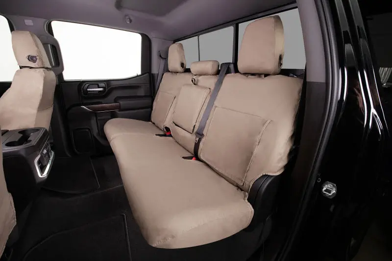 Covercraft Polycotton Seatsaver Front Row Seat Covers For 2000–2003 Toyota Tundra — Taupe 1