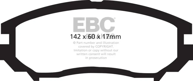 Ebc Yellowstuff Front Brake Pads – Hyundai Tiburon 2.7L 6-Speed, 2004–2006 1