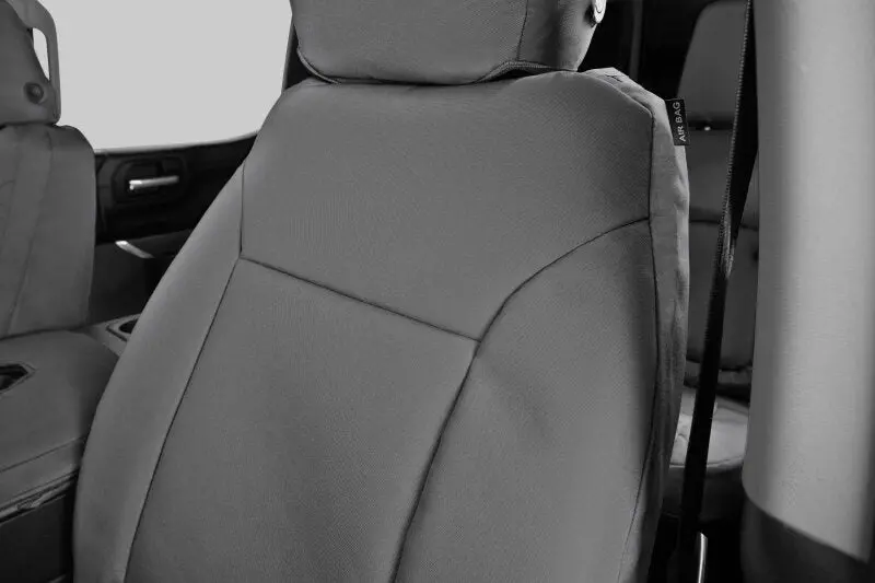 Covercraft Endura Precisionfit Seat Covers — Second Row, Silver/Silver, For 2019–2024 Ram 2500/3500 1