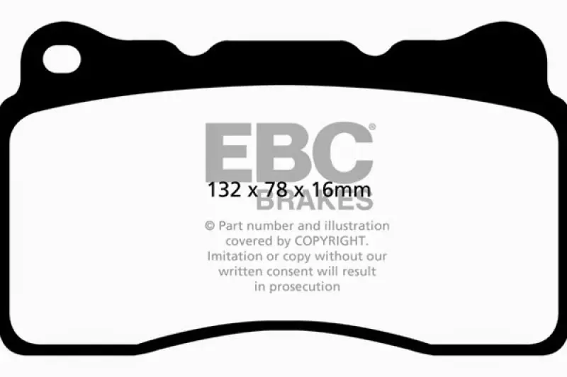 Ebc 2016+ Cadillac Ct6 2.0L Turbo Redstuff Front Brake Pads 1