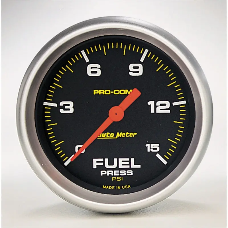Autometer Pro-Comp Digital Stepper Motor Fuel Pressure Gauge — 2-5/8-Inch, 0–15 Psi Range 1