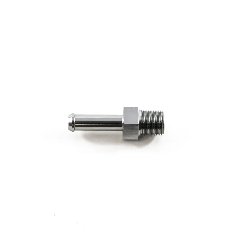 Deatschwerks 1/8In Npt Male Thread 1/4In Hose Barb - Anodized Matte Black 1