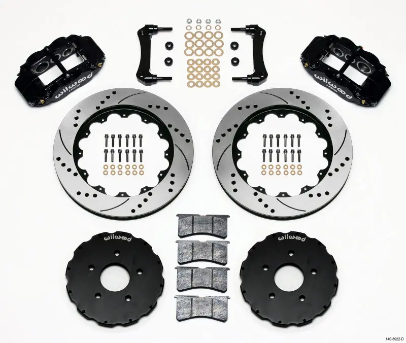 Wilwood Narrow Superlite 6R Front Hat Kit 14.00In Drilled 2005-Up Corvette C6 1