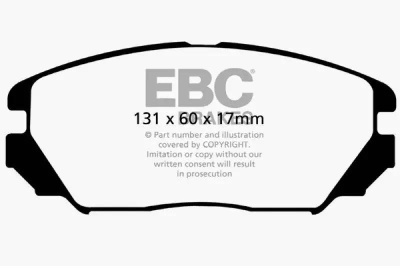 Ebc Greenstuff Front Brake Pads For 2008–2009 Hyundai Azera 3.3L 1
