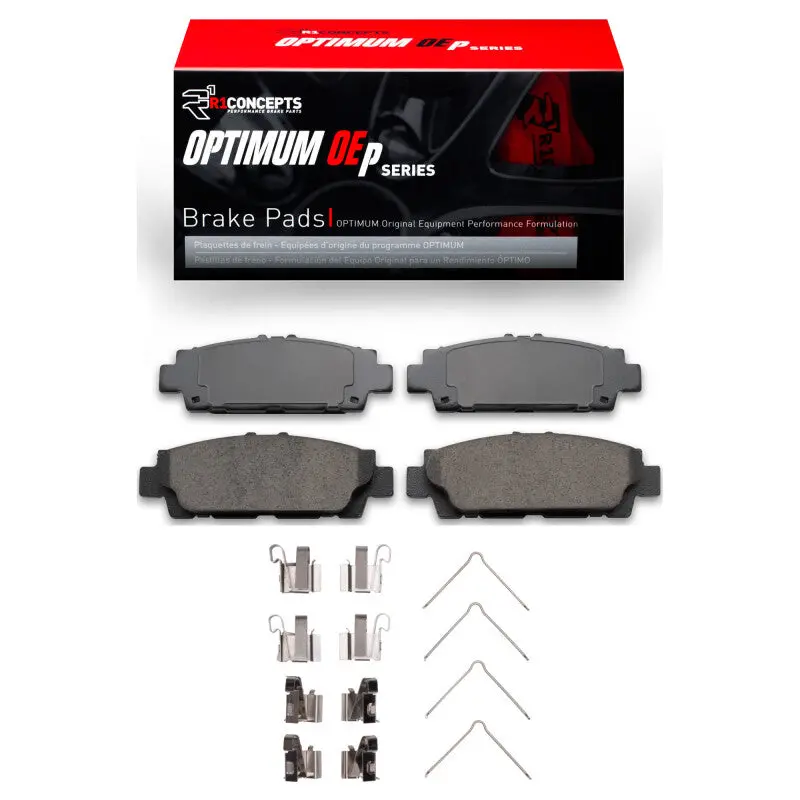 R1 Optimum Rear Brake Pad & Hardware Kit — Lexus Ls400 1990–1992 1