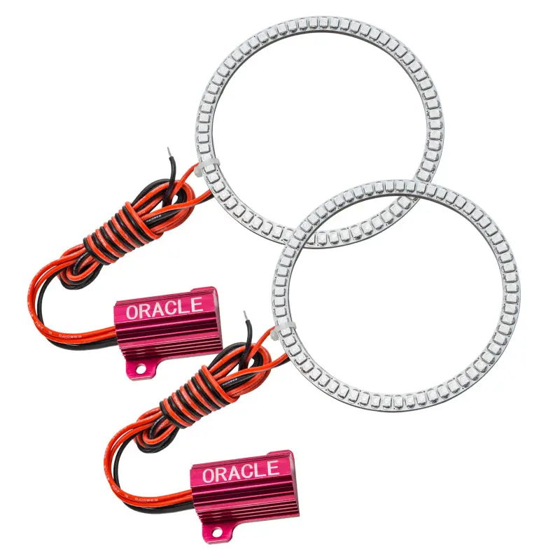 Oracle Led Fog Light Halo Kit With Red Accent Rings For 2005–2008 Dodge Magnum 1
