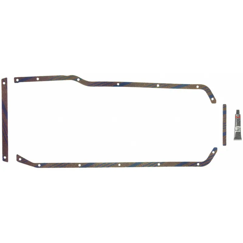 Fel-Pro Blue Stripe Cork-Rubber Oil Pan Gasket Set For Chevrolet C10 Os 30462 C Engine 1