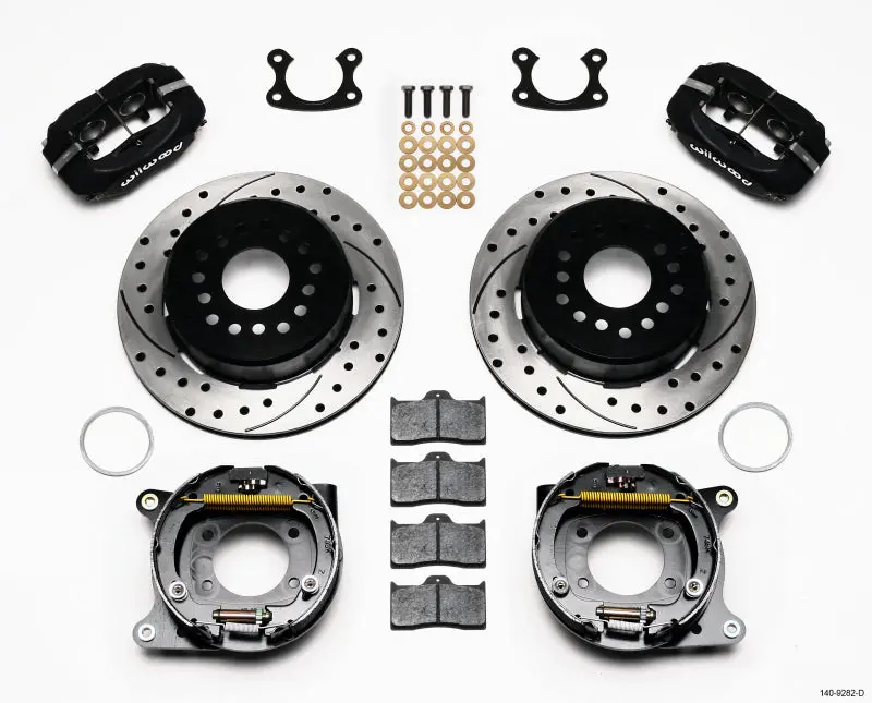 Wilwood Forged Dynalite Parking Brake Kit — Drilled For Small Ford Applications, 2.50" Offset 1